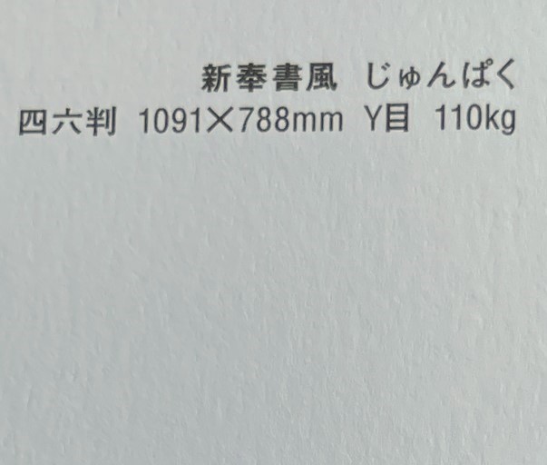 五感紙 荒目 110kg(≒0.17mm) B5(257×182mm) 折ろ 40枚