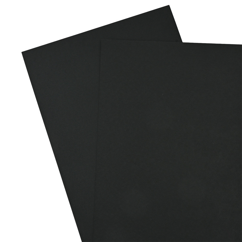 ブラックブラック両面 厚さ0.47mm 黒ボール紙 350g/31kg 8切 4切 2切 全紙